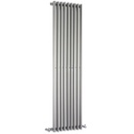 HLS99 Ultra 1500x405mm Energize High Gloss Silver Vertical Radiator