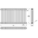 HXB06 Ultra 600x1011mm Colosseum Black Triple Column Radiator