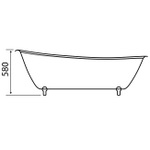 FSA021 Cromwell 1750x750mm Free Standing Bath On Chrome Feet