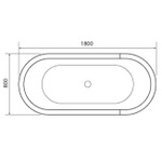 FSA022 Turin 1800x800mm Free Standing Bath inc Waste