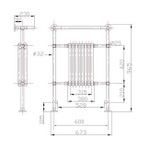 MTY022 Premier 640x945mm Harrow Chrome & White Heated Towel Rail
