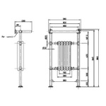 HTD06 Premier 500x945mm Small Harrow Chrome & White Heated Towel Rail