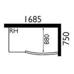 STS048 Style 1700 Walk In Enclosure (Right Hand) with Full Height Tray, Shower & End Panel