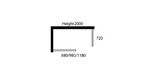 JAK002 Jakarta 980mm Fixed Shower Screen
