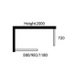 JAK007 Jakarta 1180mm Fixed Shower Screen With End Panel