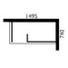 MET002 Metro 1495x740 Shower Enclosure With Tray, Waste & End Panel