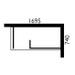 MET004 Metro 1695x740 Shower Enclosure With Tray, Waste & End Panel