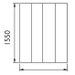 STS050 Style 920mm 4 Folding Right Hand Bath Screen