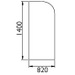 STS052 Style 820mm Single Bath Screen