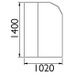 STS054 Style 1020mm Double Bath Screen