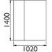 STS058 Style 1020mm Double Rectangle Bath Screen