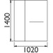 STS059 Style 1020mm Double Rectangle Bath Screen With Towel Rail