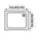 TCT003 900x900x45mm Stone Resin Square Shower Tray