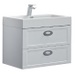 FUR016 Callington 750mm Wall Hung Double Soft Close Drawer Vanity Unit With Basin