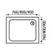 TCT034 900x900mm Square 45mm Tray On Legs