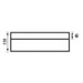 TCT061 1685x700x45mm Rectangle Tray On Legs