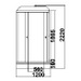 SSC011 Leo 2200x1200x880 Left Hand Steam Cabinet