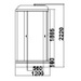 SSC014 Lynx 2200x1200x880 Right Hand Shower Cabinet
