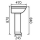 Dartmouth 600mm Basin & Pedestal 1 Or 2 Tapholes