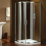 VQ129 Designer Offset Quadrant Shower Enclosure Chrome 1200x900mm