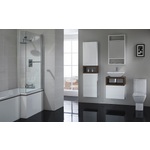 AQA016 Aquatrend Italia Shower Bath Suite Right Hand