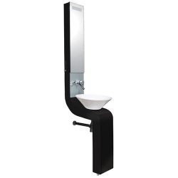 LF202 Hudson Reed Sass Freestanding Black Vanity Unit