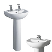 Express 520mm Large Basin & Pedestal 1 Or 2 Tapholes