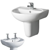 Express 520mm Large Basin & Semi Pedestal 1 Or 2 Tapholes