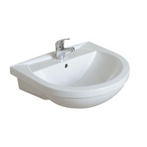 Tunnel 590mm Semi Recessed Basin 1 Or 2 Tapholes