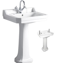 Vitoria 605mm Basin & Pedestal 1 Or 2 Tapholes