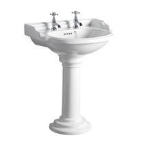 Avebury 650mm Round Basin & Pedestal 1 Or 2 Tapholes
