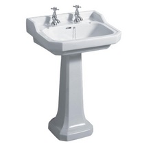 New York 610mm Basin & Pedestal 1 Or 2 Tapholes
