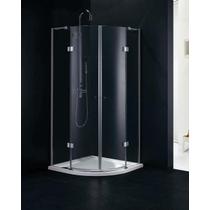 FOR003 Fortuna 1200x900mm Frameless Offset Quadrant Double Hinge Door Shower Enclosure