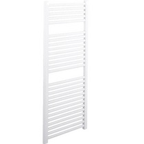 CUR008 Curved 1200x500mm Electric White Heated Towel Rail