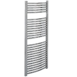 STR033 Straight 1200x600 Dual Fuel Chrome Heated Towel Rail