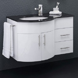 LF211 Hudson Reed Ellipse Left hand Basin & Cabinet