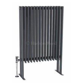HLA80 Hudson Reed 900x570mm Fin Anthracite Floor Mounted Radiator