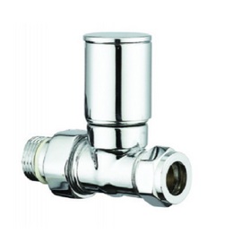 VAL002 Straight Radiator Valves Chrome