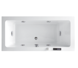 AQJ002 Como 1700x800 Aquajet Double Ended Bath