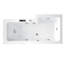 AQJ004 Bolsena 1800x900x800 Aquajet Shower Bath Left Hand