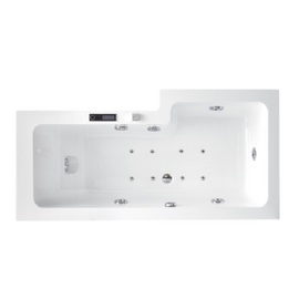 AQS006 Pretoria 1700x850x750 Aqua Spa Shower Bath Left Hand
