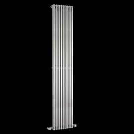 HLS91 Hudson Reed 1500x342mm Parallel High Gloss Silver Vertical Radiator