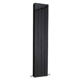 HLB57 Hudson Reed 1500x318mm Rapture High Gloss Black Designer Radiator