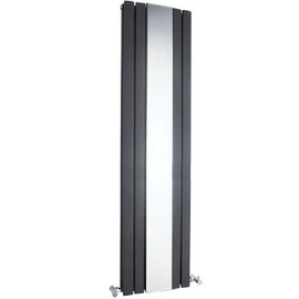 HLA84 Hudson Reed 1800x381mm Sloane Anthracite Double Panel Radiator With Mirror