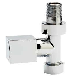 HT360 Hudson Reed Square Chrome Radiator Valves Straight