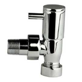 HT310 Hudson Reed Minimalist Chrome Radiator Valves Angled