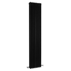 HXB11 Ultra 1800X291mm Colosseum Black Triple Column Vertical Radiator