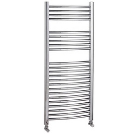 HK386 Ultra 500x1100mm Curved Chrome Ladder Heated Towel Rail