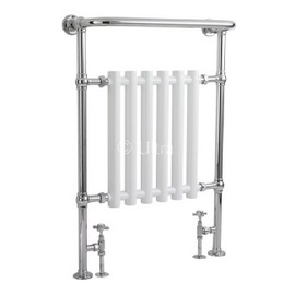 HW327 Ultra 675x960mm Ealing Chrome & White Heated Towel Rail