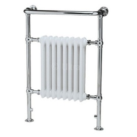 HW322 Ultra 640x945 Rochester Chrome & White Heated Towel Rail